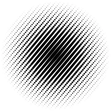 Halftone element. Abstract geometric graphic with half-tone pattern Stock Illustration