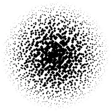 Halftone element. Abstract geometric graphic with half-tone pattern Illustrazione stock