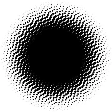 Halftone element. Abstract geometric graphic with half-tone pattern Stock Illustration