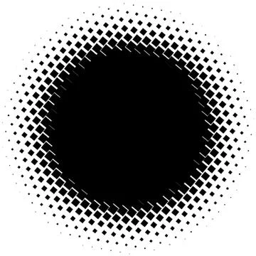Halftone element. Abstract geometric graphic with half-tone pattern Stock Illustration