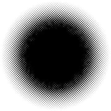 Halftone element. Abstract geometric graphic with half-tone pattern Stock Illustration