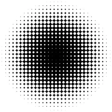 Halftone element. Abstract geometric graphic with half-tone pattern Illustrazione stock