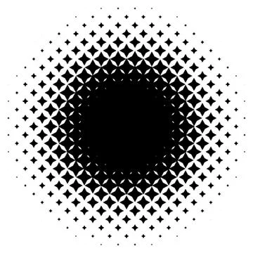 Halftone element. Abstract geometric graphic with half-tone pattern Stock Illustration