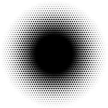 Halftone element. Abstract geometric graphic with half-tone pattern Stock Illustration