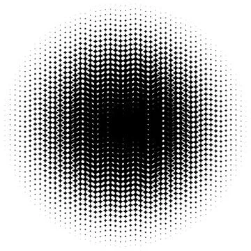 Halftone element. Abstract geometric graphic with half-tone pattern Stock Illustration
