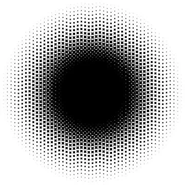Halftone element. Abstract geometric graphic with half-tone pattern Stock Illustration