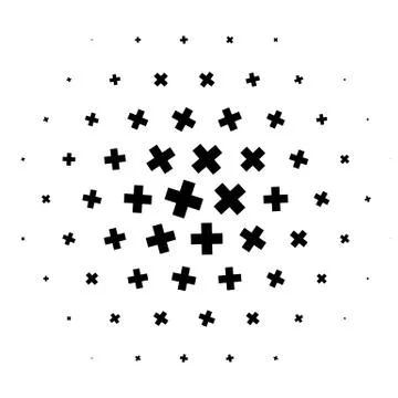 Halftone element. Abstract geometric graphic with half-tone pattern Stock Illustration