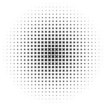 Halftone element. Abstract geometric graphic with half-tone pattern Stock Illustration