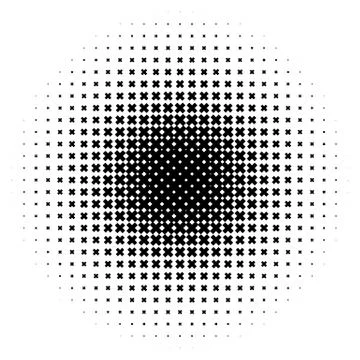 Halftone element. Abstract geometric graphic with half-tone pattern Stock Illustration