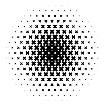 Halftone element. Abstract geometric graphic with half-tone pattern Stock Illustration