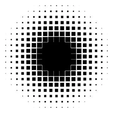 Halftone element. Abstract geometric graphic with half-tone pattern Stock Illustration