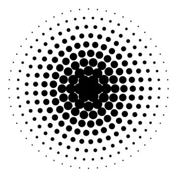 Halftone element. Abstract geometric graphic with half-tone pattern Stock Illustration