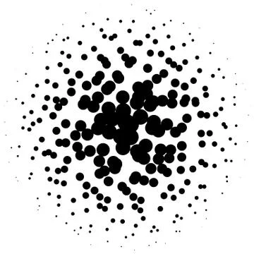 Halftone element. Abstract geometric graphic with half-tone pattern Stock Illustration