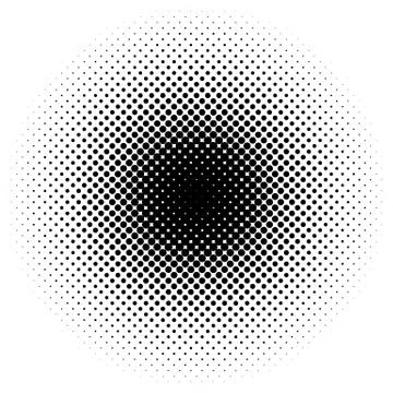 Halftone element. Abstract geometric graphic with half-tone pattern Stock Illustration