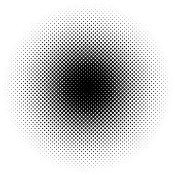 Halftone element. Abstract geometric graphic with half-tone pattern Stock Illustration