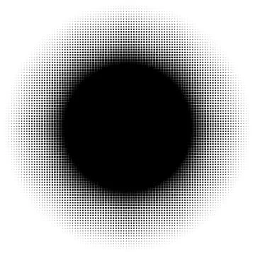 Halftone element. Abstract geometric graphic with half-tone pattern 스톡 일러스트