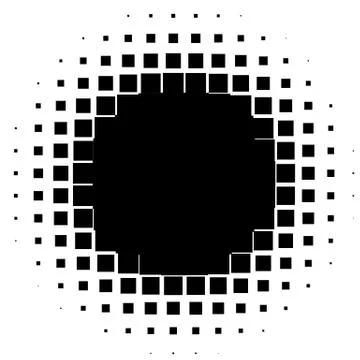 Halftone element. Abstract geometric graphic with half-tone pattern Stock Illustration