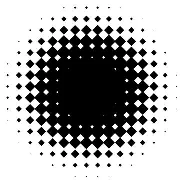 Halftone element. Abstract geometric graphic with half-tone pattern Stock Illustration