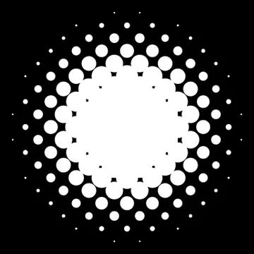 Halftone element. Abstract geometric graphic with half-tone pattern Illustrazione stock