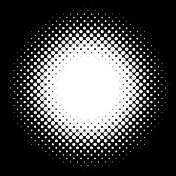 Halftone element. Abstract geometric graphic with half-tone pattern Stock Illustration