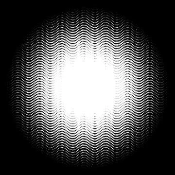 Halftone element. Abstract geometric graphic with half-tone pattern Stock Illustration