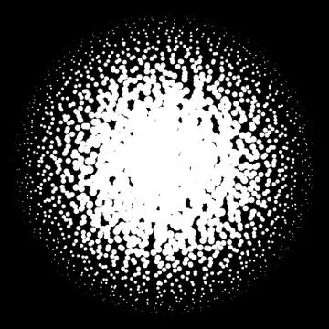 Halftone element. Abstract geometric graphic with half-tone pattern Stock Illustration