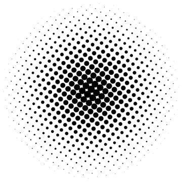 Halftone element. Abstract geometric graphic with half-tone pattern Stock Illustration
