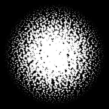 Halftone element. Abstract geometric graphic with half-tone pattern Stock Illustration
