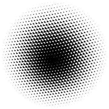 Halftone element. Abstract geometric graphic with half-tone pattern Stock Illustration