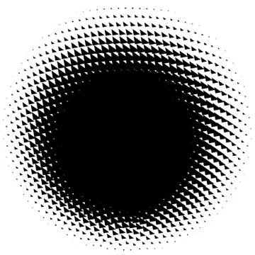 Halftone element. Abstract geometric graphic with half-tone pattern Stock Illustration