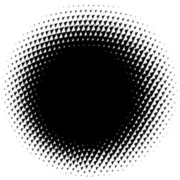 Halftone element. Abstract geometric graphic with half-tone pattern Illustrazione stock