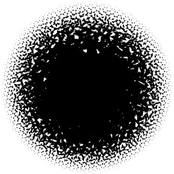 Halftone element. Abstract geometric graphic with half-tone pattern Stock Illustration
