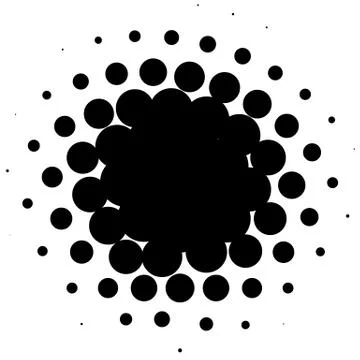 Halftone element. Abstract geometric graphic with half-tone pattern Illustrazione stock