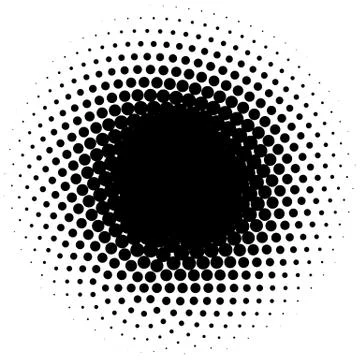 Halftone element. Abstract geometric graphic with half-tone pattern Stock Illustration
