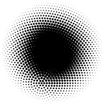 Halftone element. Abstract geometric graphic with half-tone pattern Stock Illustration