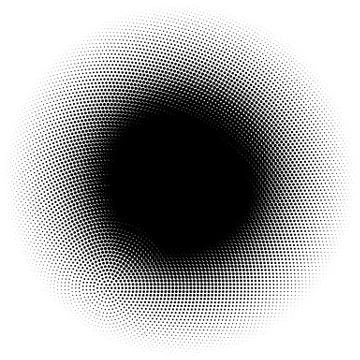 Halftone element. Abstract geometric graphic with half-tone pattern Stock Illustration