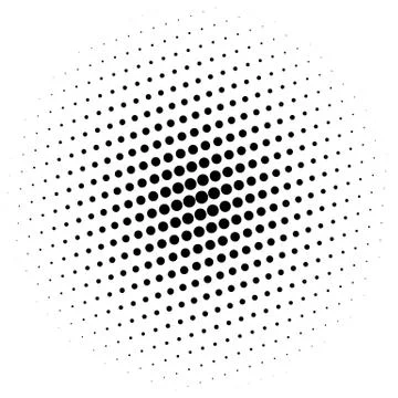 Halftone element. Abstract geometric graphic with half-tone pattern Stock Illustration