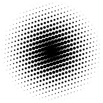 Halftone element. Abstract geometric graphic with half-tone pattern Stock Illustration