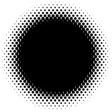 Halftone element. Abstract geometric graphic with half-tone pattern Illustrazione stock