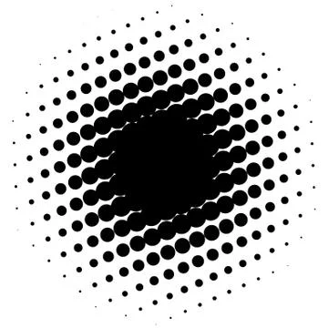 Halftone element. Abstract geometric graphic with half-tone pattern Stock Illustration