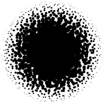 Halftone element. Abstract geometric graphic with half-tone pattern Illustrazione stock