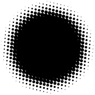 Halftone element. Abstract geometric graphic with half-tone pattern Stock Illustration