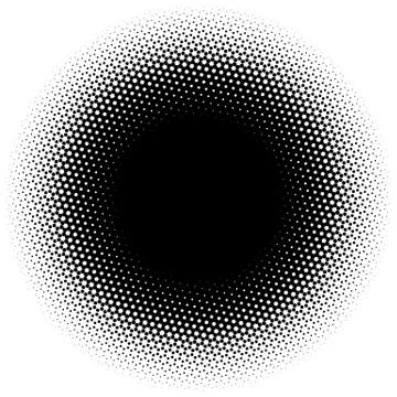 Halftone element. Abstract geometric graphic with half-tone pattern Stock Illustration