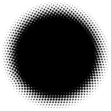 Halftone element. Abstract geometric graphic with half-tone pattern Stock Illustration