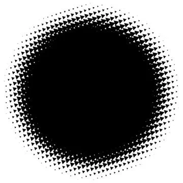 Halftone element. Abstract geometric graphic with half-tone pattern Illustrazione stock