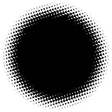 Halftone element. Abstract geometric graphic with half-tone pattern Stock Illustration