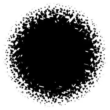 Halftone element. Abstract geometric graphic with half-tone pattern Illustrazione stock