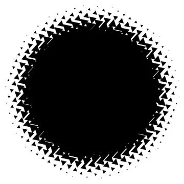 Halftone element. Abstract geometric graphic with half-tone pattern Stock Illustration