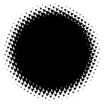 Halftone element. Abstract geometric graphic with half-tone pattern Stock Illustration
