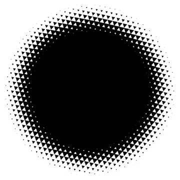 Halftone element. Abstract geometric graphic with half-tone pattern Illustrazione stock